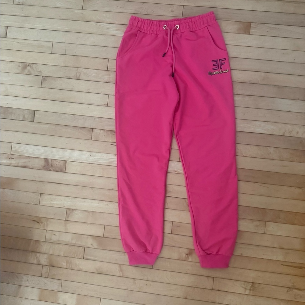 💥EF Women's Fuchsia Joggers NWOT - Side Bling